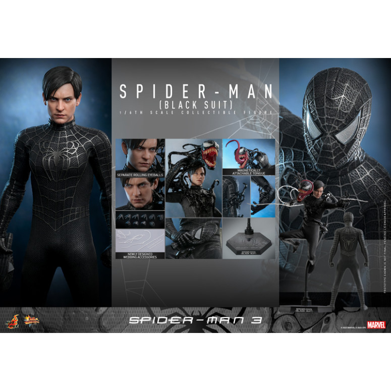 Hot Toys MMS727 Spider-Man 3 Spider-Man Black Suit